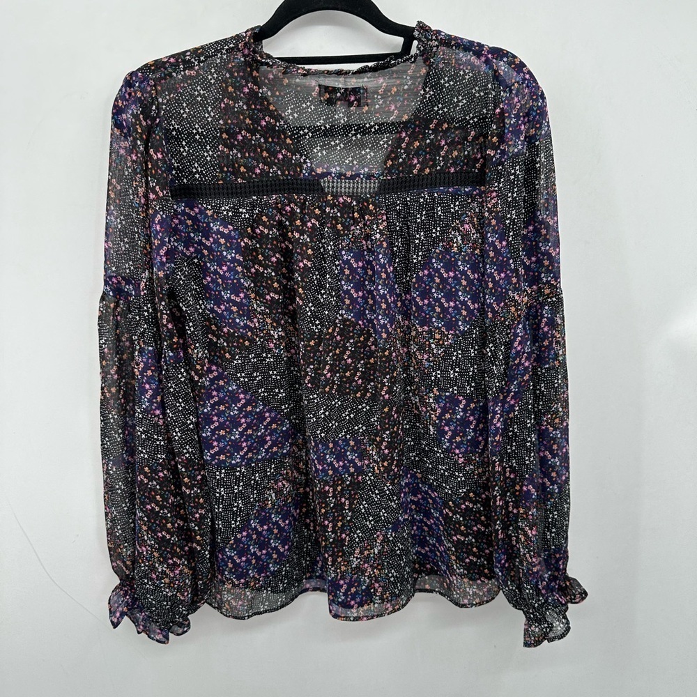LOST & WANDER Sweet Surrender woman floral lightweight boho peasant top MED - Picture 3 of 14